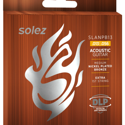 SLANPB13 – Encordoamento Solez para Violão Aço Nickel Plated Bronze Solez 0.013