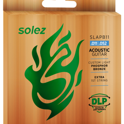 SLAPB11 – Encordoamento para Violão Aço Phosphor Bronze Solez 92/8 0.011