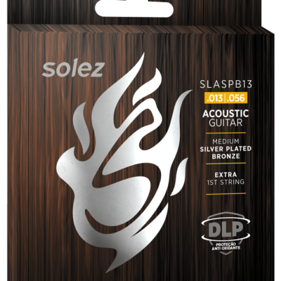 SLASPB13 – Encordoamento para Violão Aço Silver Plated Bronze Solez 0.013