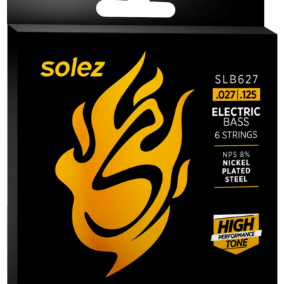 SLB627 – ENCORDOAMENTO SOLEZ PARA CONTRABAIXO 6 CORDAS CALIBRE 0.027”/0.125”