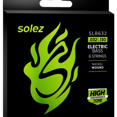 SLB632 – ENCORDOAMENTO SOLEZ PARA CONTRABAIXO 6 CORDAS CALIBRE 0.027”/0.125”